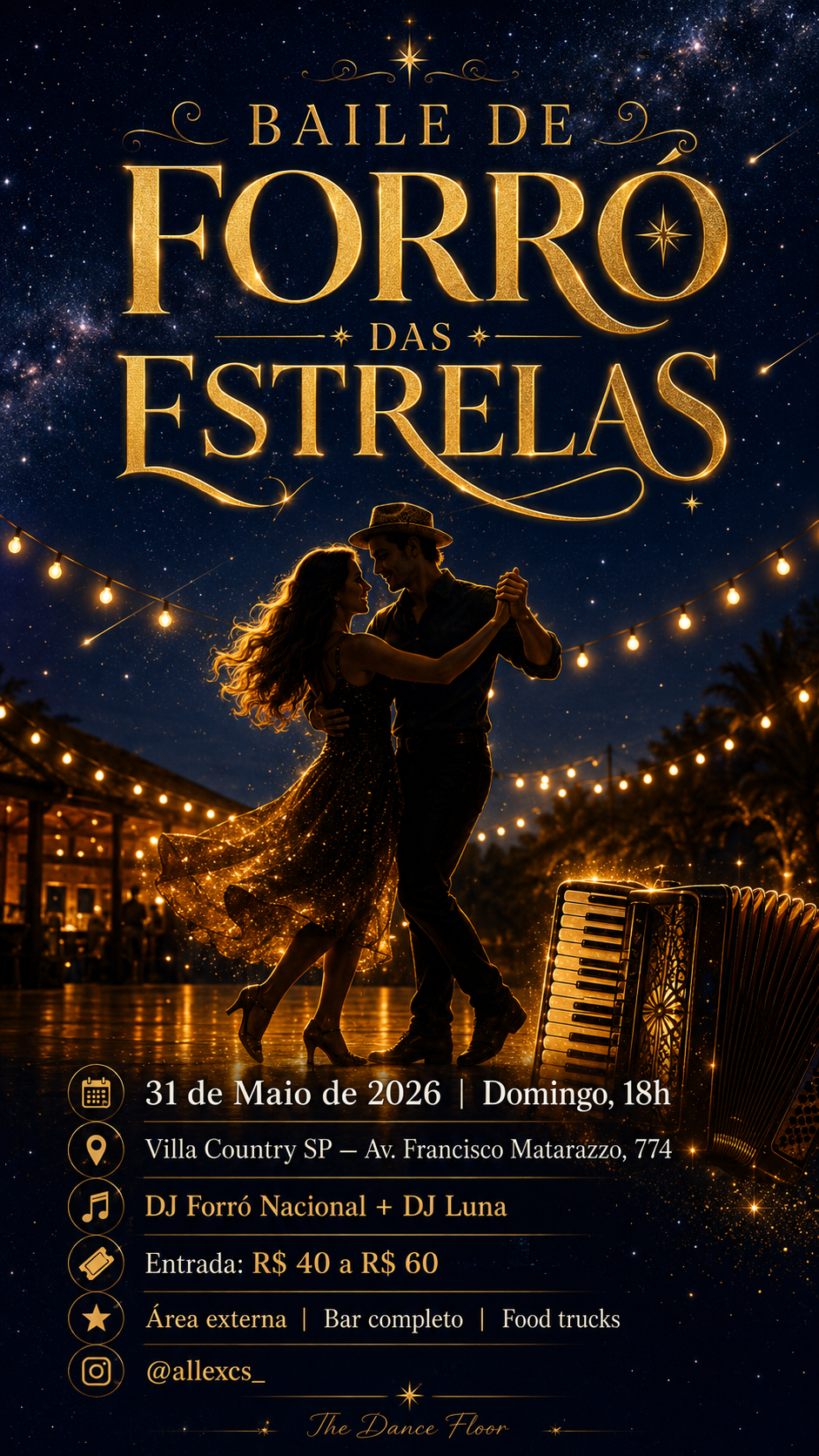 Flyer: Baile de Forró das Estrelas