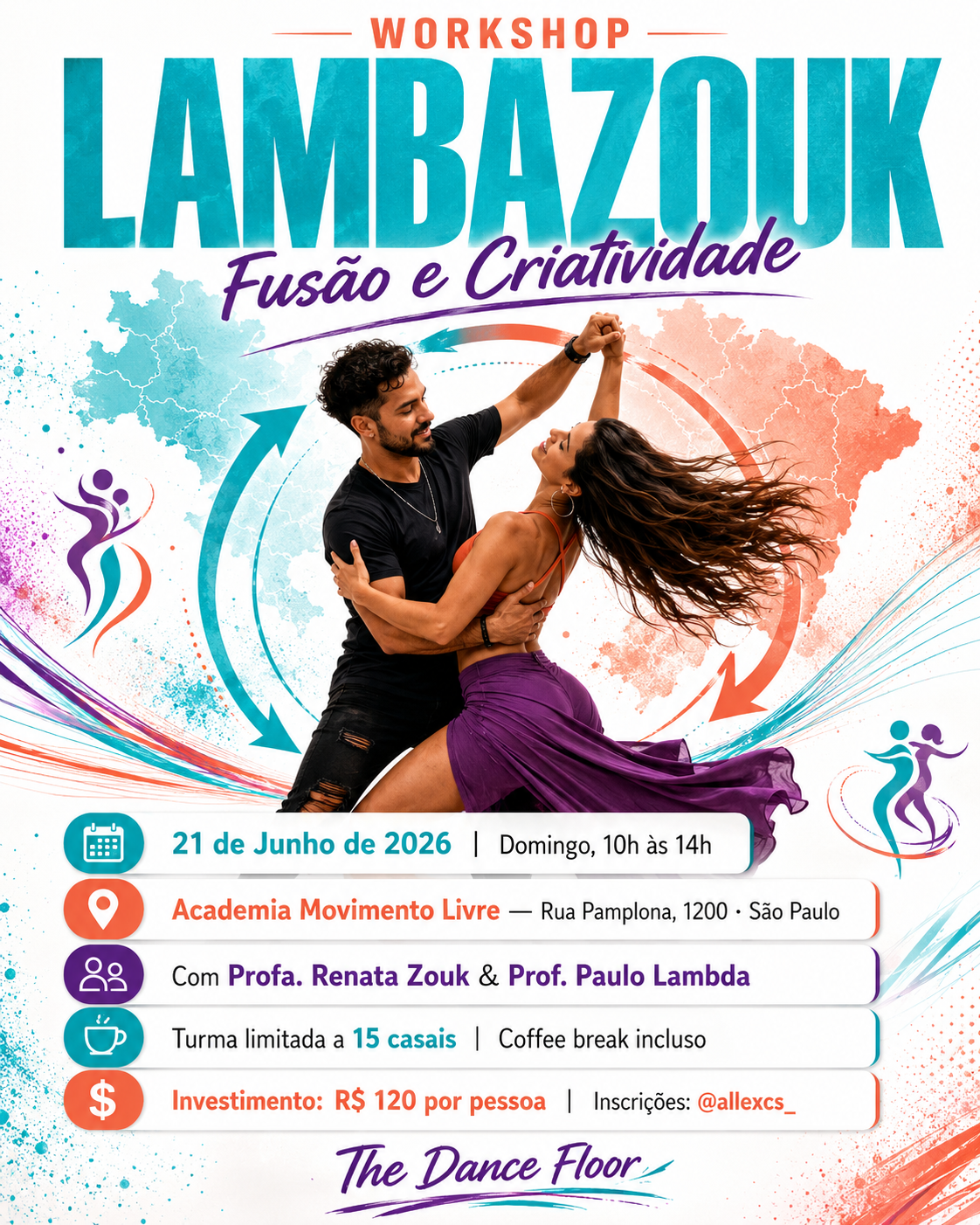 Flyer: Workshop Lambazouk — Fusão e Criatividade
